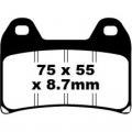 EBC Brakes EPFA Sintered Fast Street and Trackday Pads Front - EPFA244HH EBC Brakes EPFA Sintered Fast Street and Trackday Pads Front - EPFA244HH